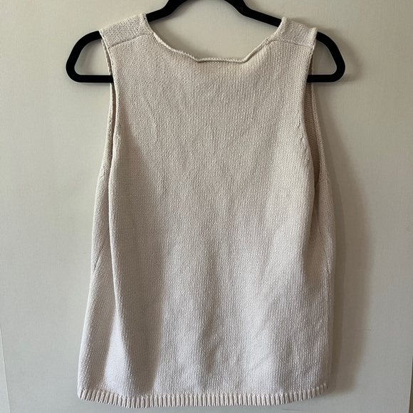 Liz Claiborne Cream Knit Tank Top - Picture 3 of 3